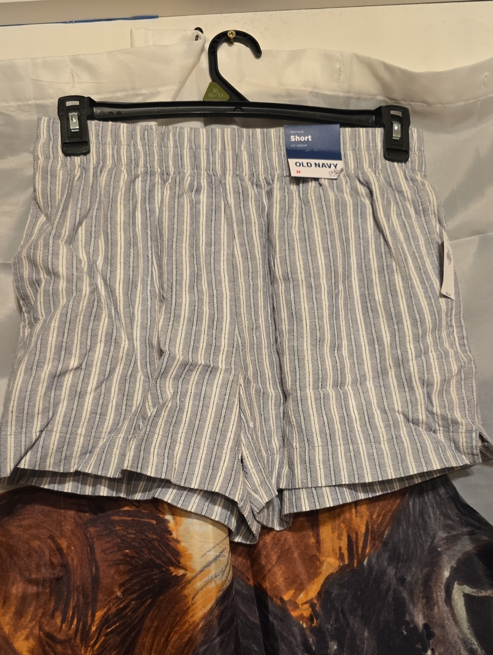 Old Navy Blue & White Stripe Casual Shorts